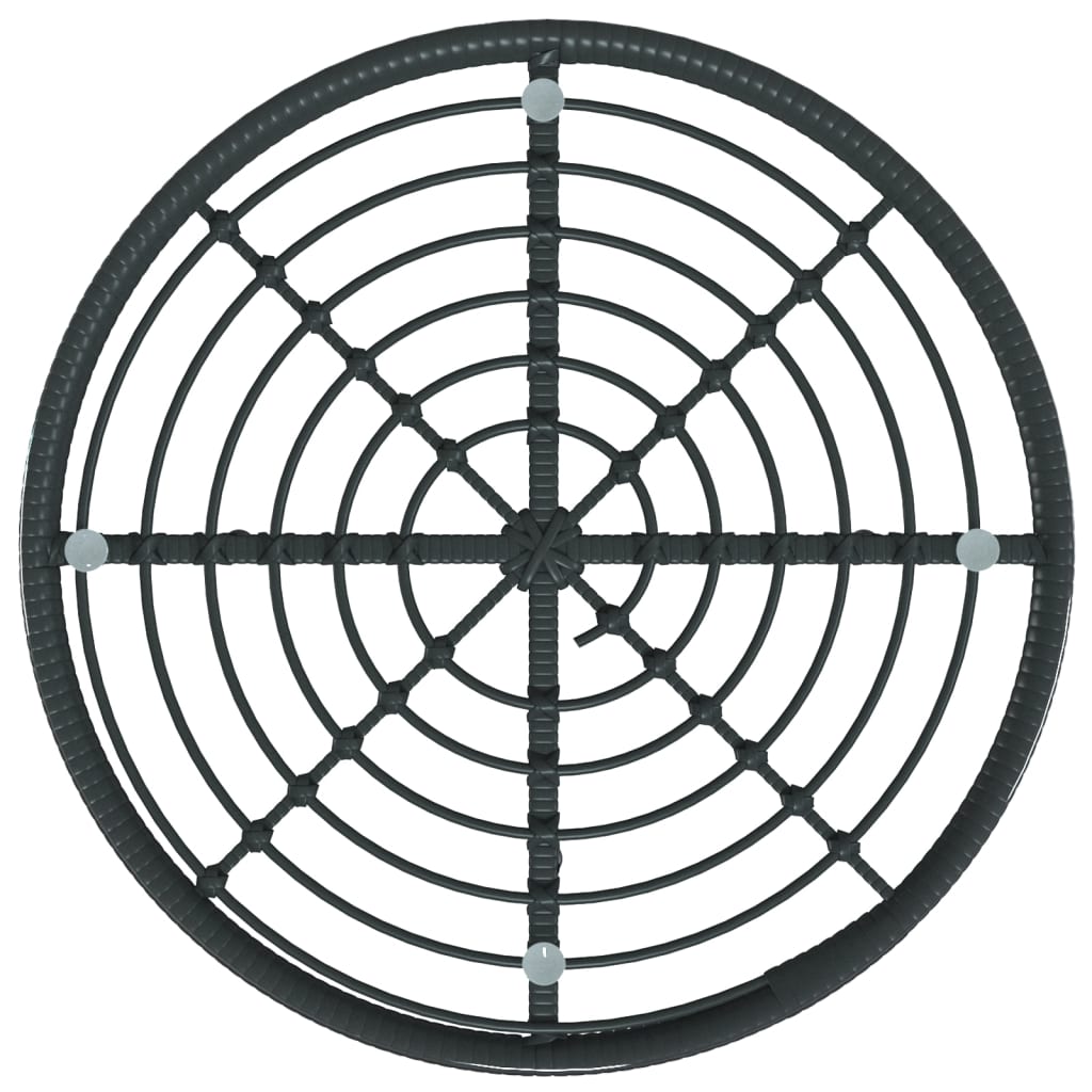 Σετ Τραπεζαρίας Κήπου 5 Τεμαχίων Μαύρο από Συνθετικό Ρατάν