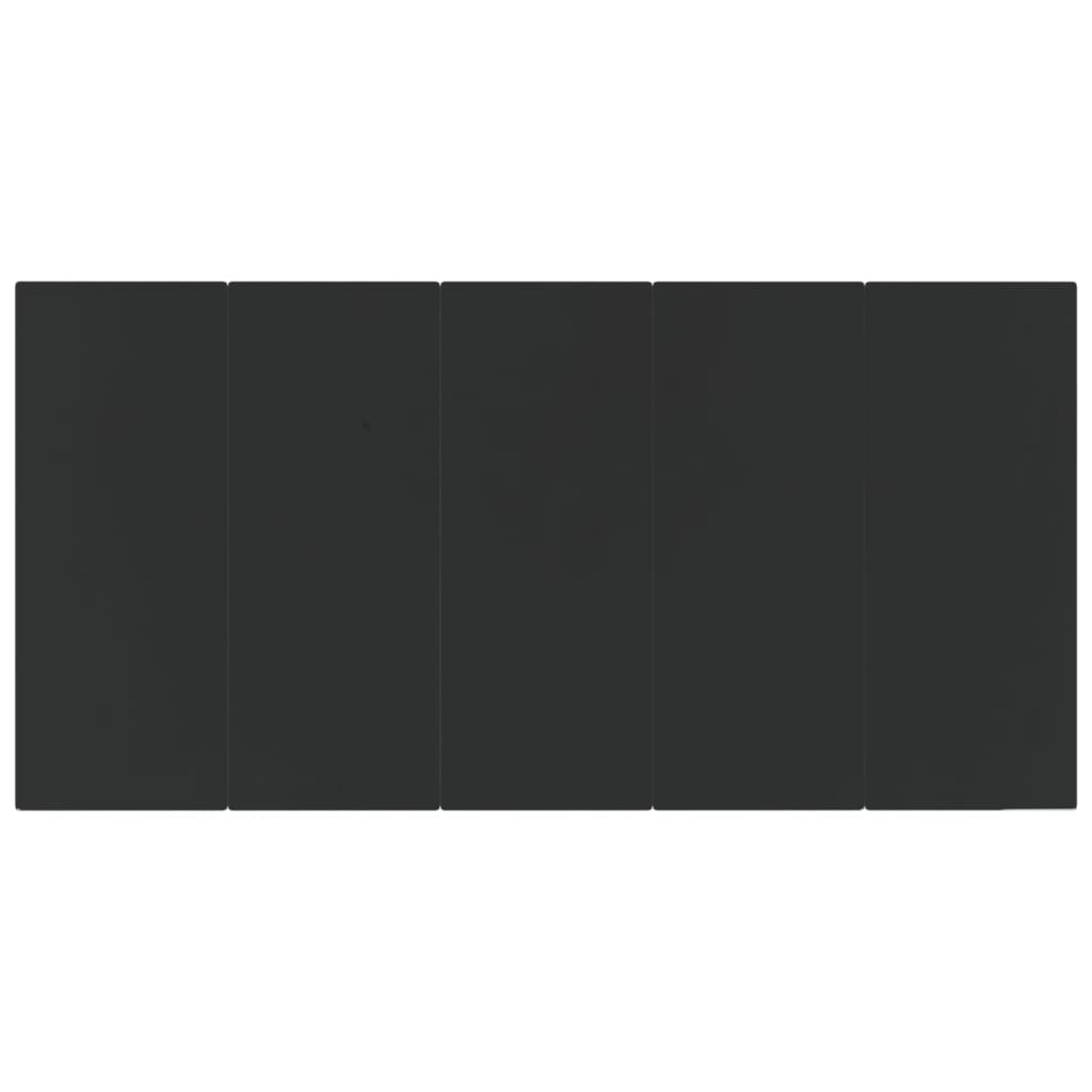 Σετ Τραπεζαρίας Κήπου 7 Τεμαχίων Μαύρο από Συνθετικό Ρατάν