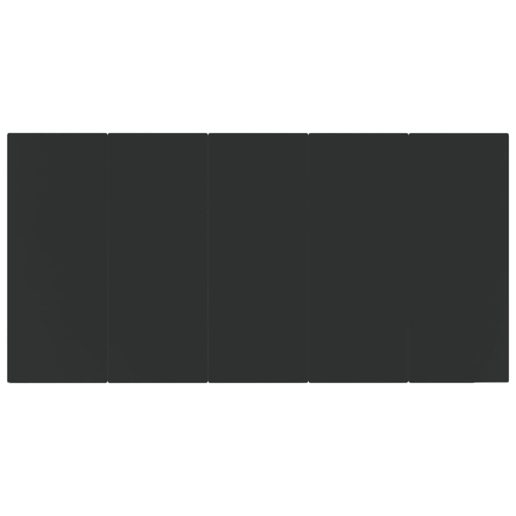 Σετ Τραπεζαρίας Κήπου 7 Τεμαχίων Μαύρο από Συνθετικό Ρατάν