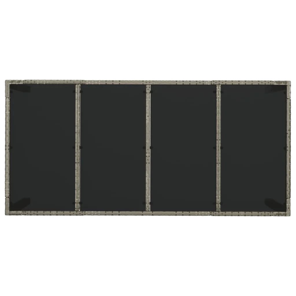 Σετ Τραπεζαρίας Κήπου 9 τεμ. Γκρι Συνθ. Ρατάν με Μαξιλάρια