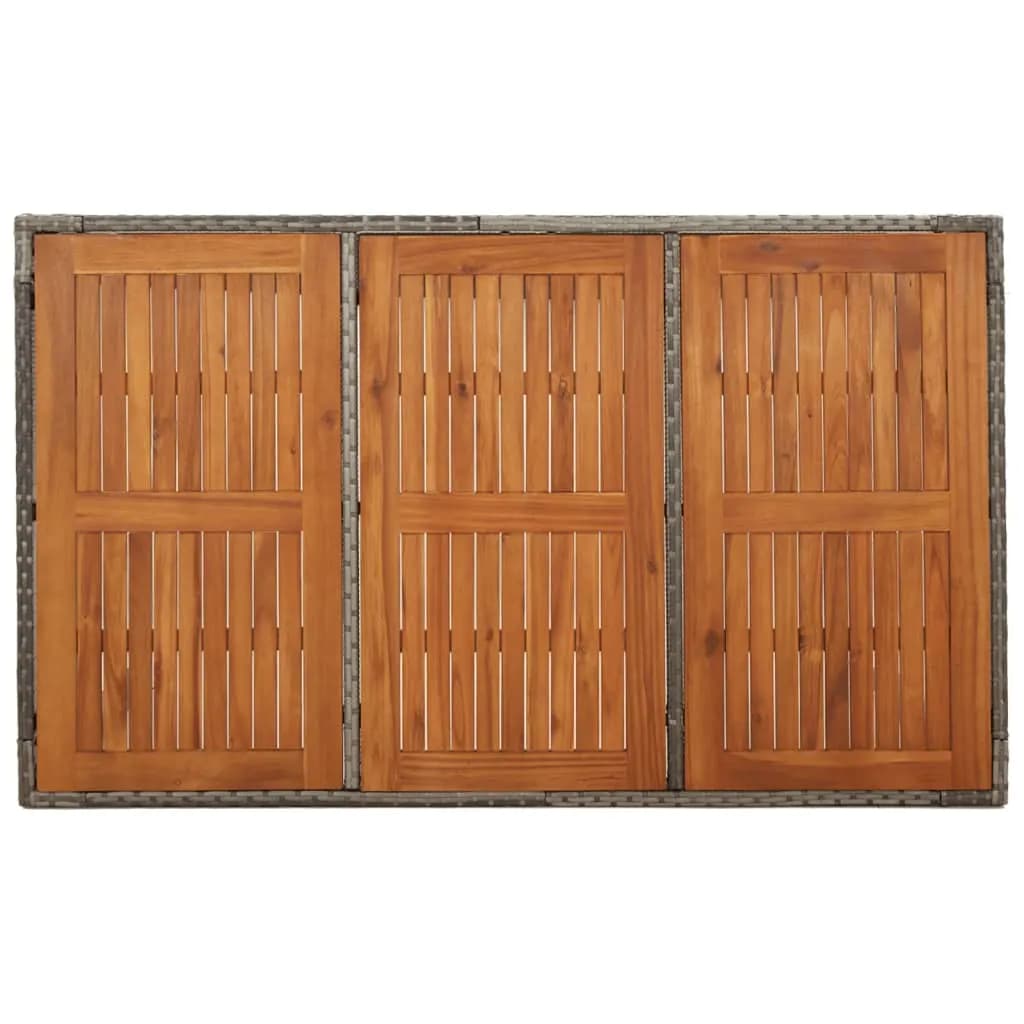 Σετ Τραπεζαρίας Κήπου 7 τεμ. Γκρι Συνθ. Ρατάν με Μαξιλάρια