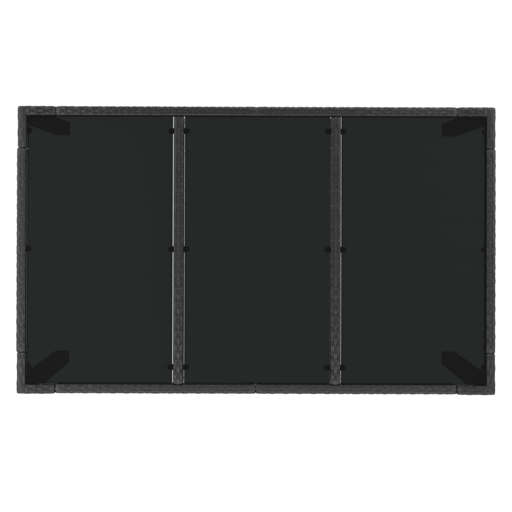 Σετ Τραπεζαρίας Κήπου 5 Τεμαχίων Μαύρο Συνθ. Ρατάν με Μαξιλάρια