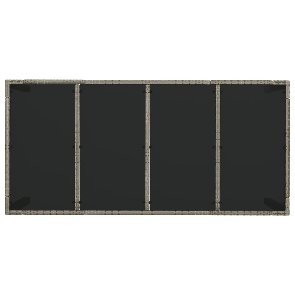 Σετ Τραπεζαρίας Κήπου 7 τεμ. Γκρι Συνθ. Ρατάν με Μαξιλάρια