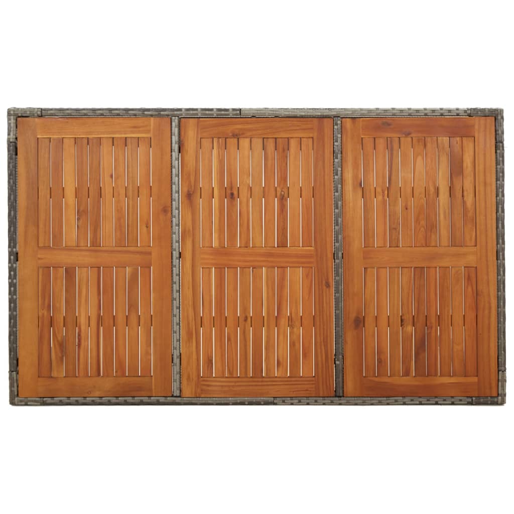 Σετ Τραπεζαρίας Κήπου 7 τεμ. Γκρι Συνθ. Ρατάν με Μαξιλάρια