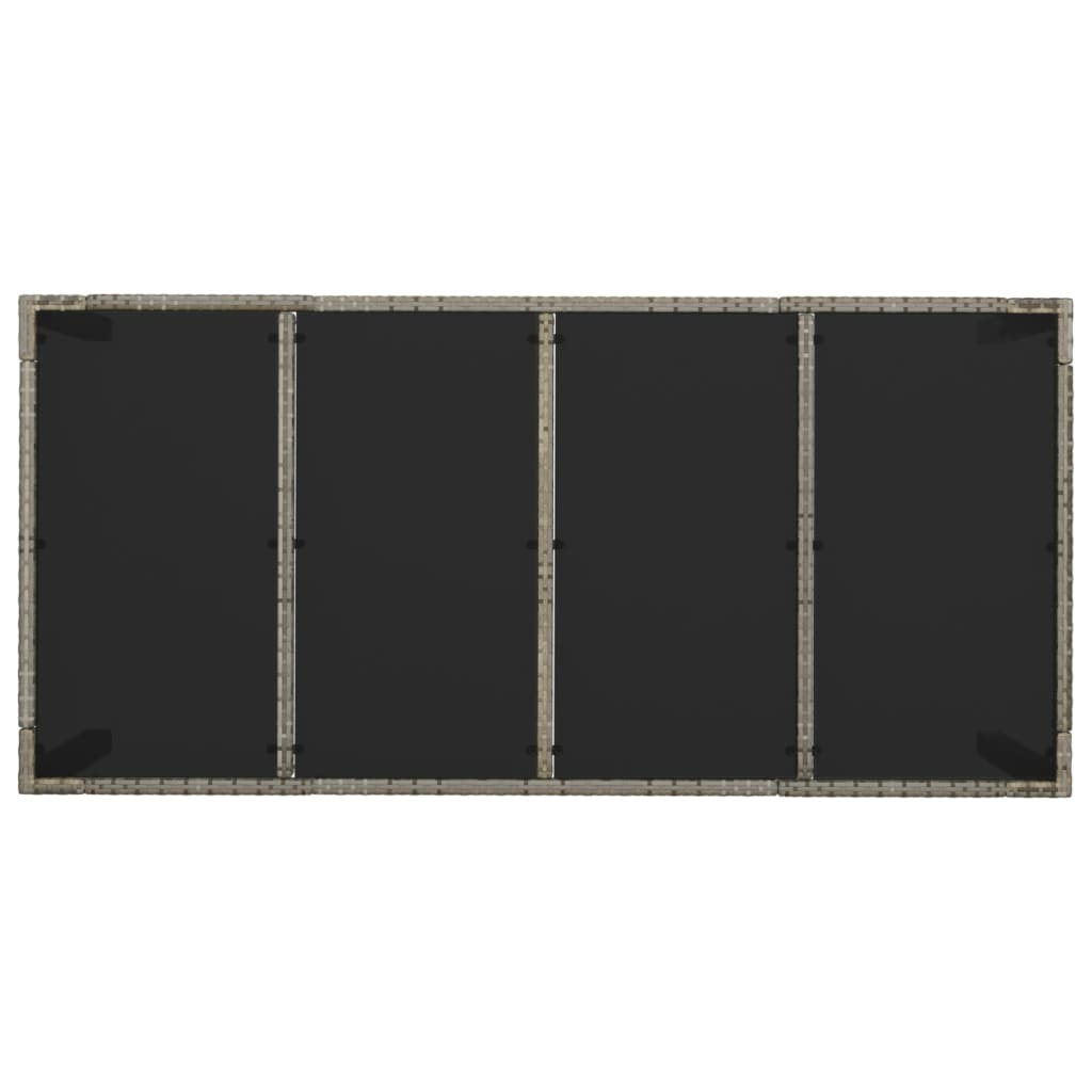 Σετ Τραπεζαρίας Κήπου 9 τεμ. Γκρι Συνθ. Ρατάν με Μαξιλάρια