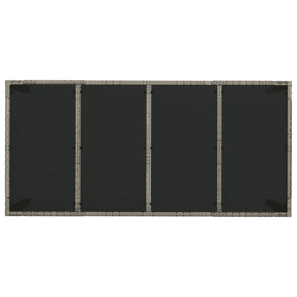 Σετ Τραπεζαρίας Κήπου 7 τεμ. Γκρι Συνθ. Ρατάν με Μαξιλάρια