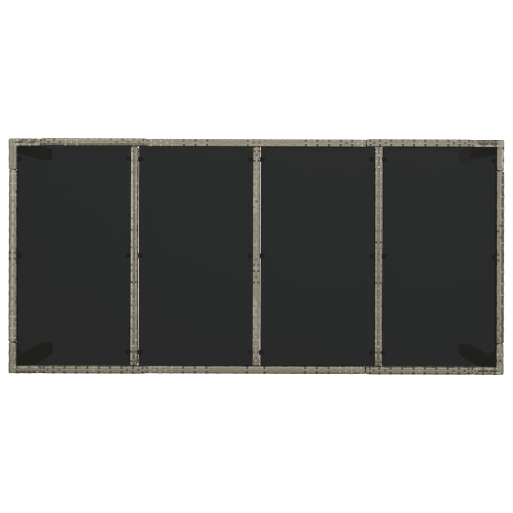 Σετ Τραπεζαρίας Κήπου 9 τεμ. Γκρι Συνθ. Ρατάν με Μαξιλάρια