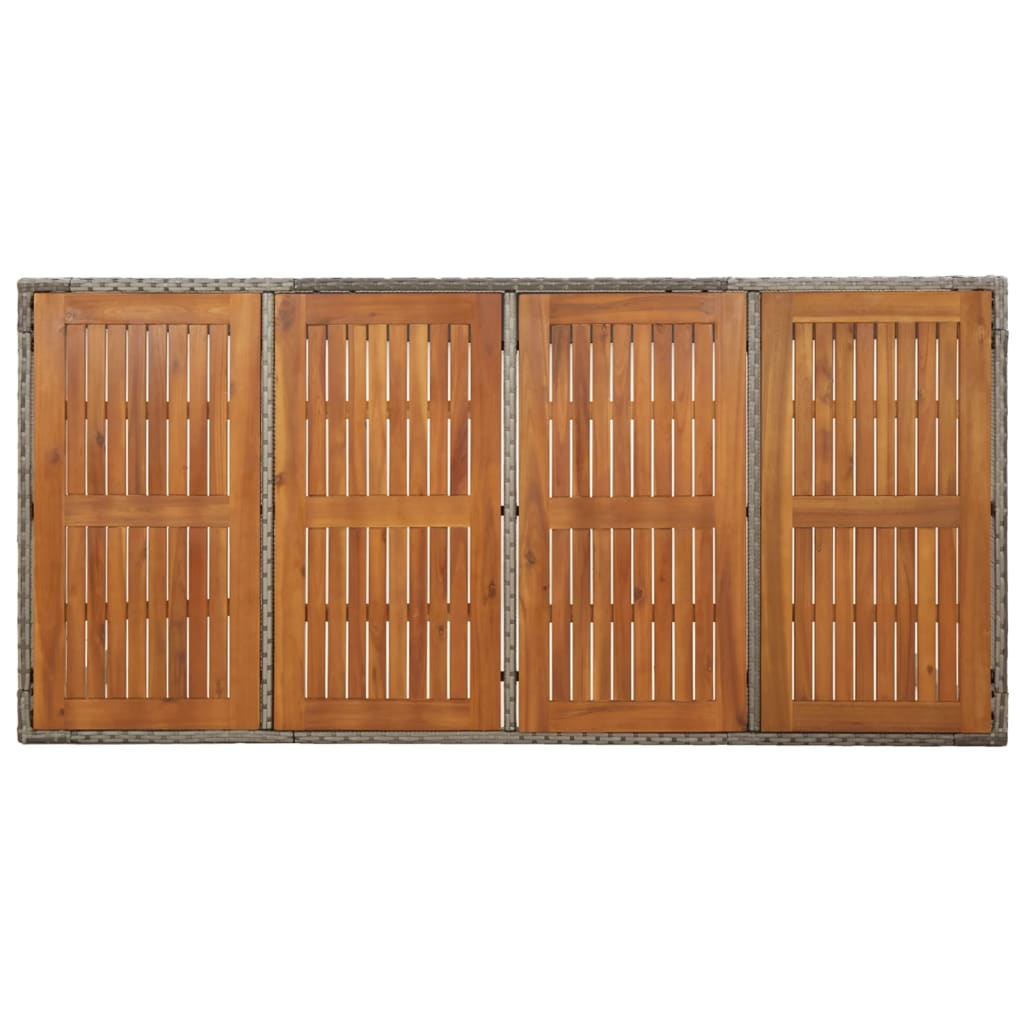 Σετ Τραπεζαρίας Κήπου 7 τεμ. Γκρι Συνθ. Ρατάν με Μαξιλάρια