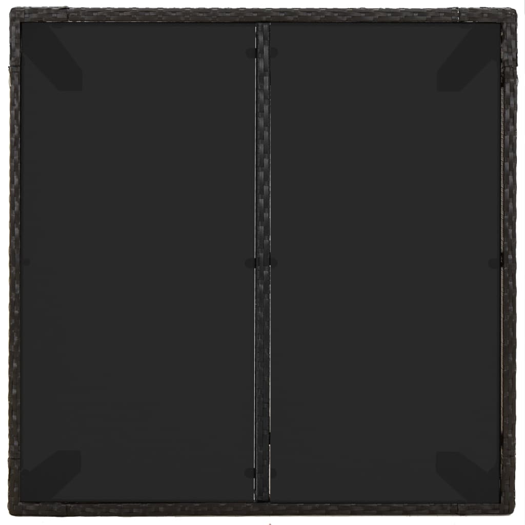 Σετ Τραπεζαρίας Κήπου 5 Τεμαχίων Μαύρο Συνθ. Ρατάν με Μαξιλάρια