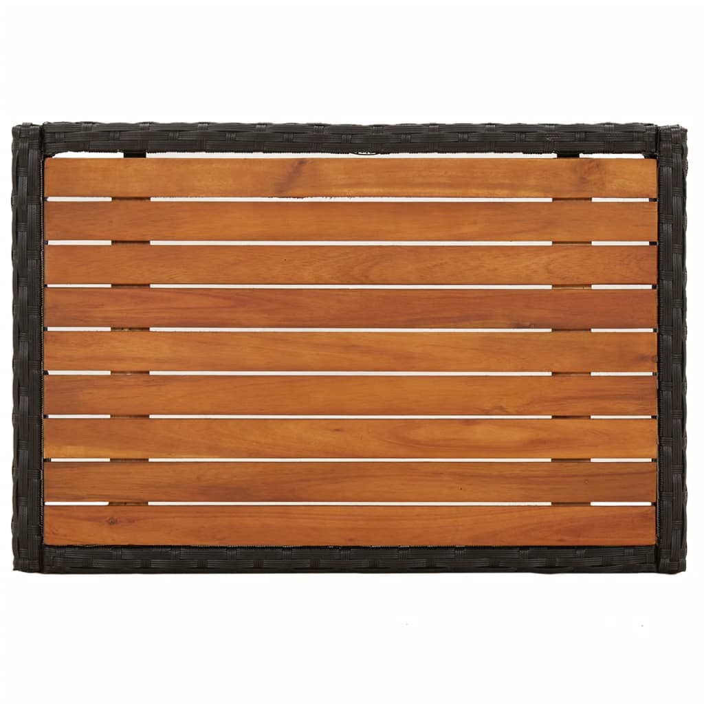 Σετ Τραπεζαρίας Κήπου με Μαξιλάρια 4 τεμ. Μαύρο από Συνθ. Ρατάν