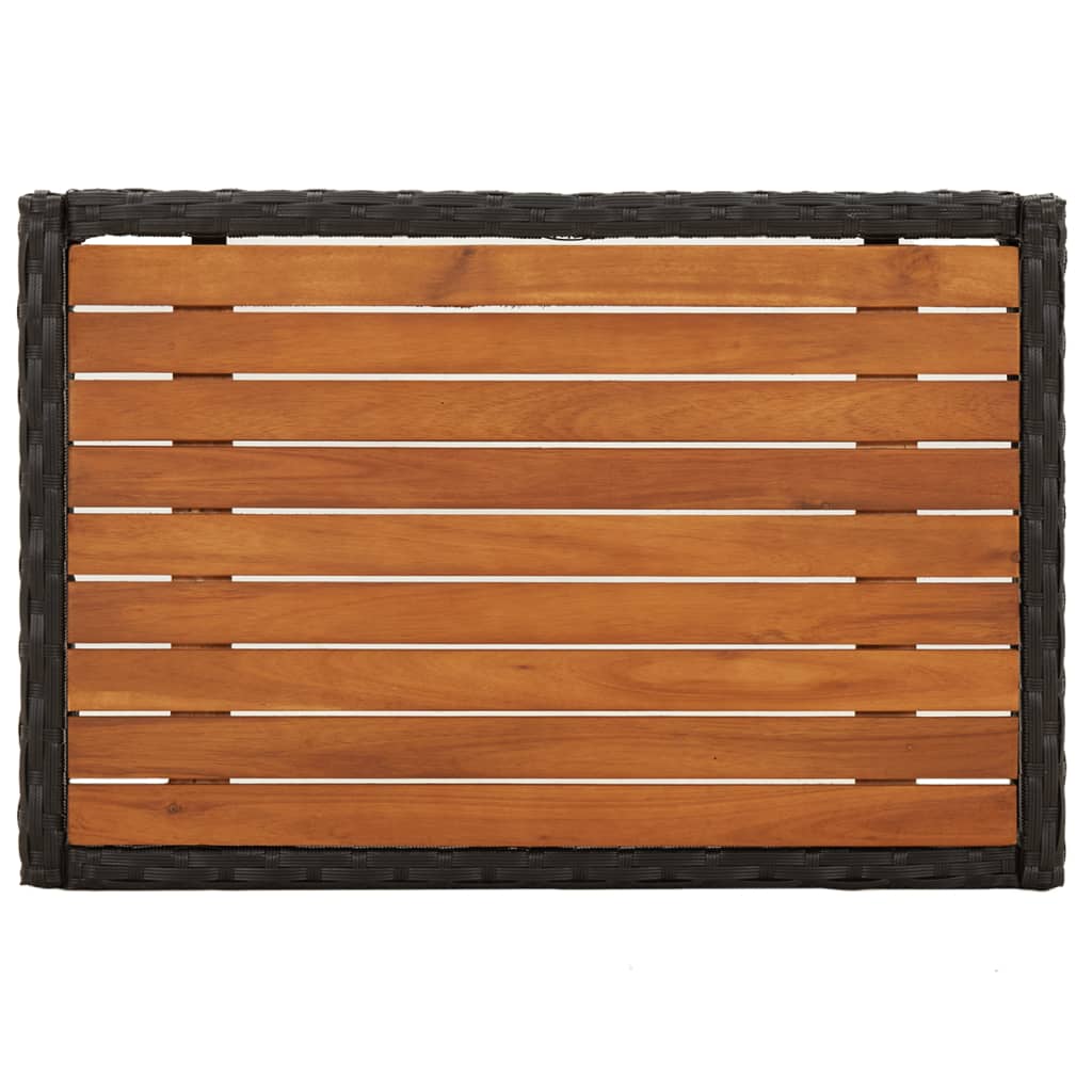 Σετ Τραπεζαρίας Κήπου 5 Τεμαχίων Μαύρο Συνθ. Ρατάν με Μαξιλάρια