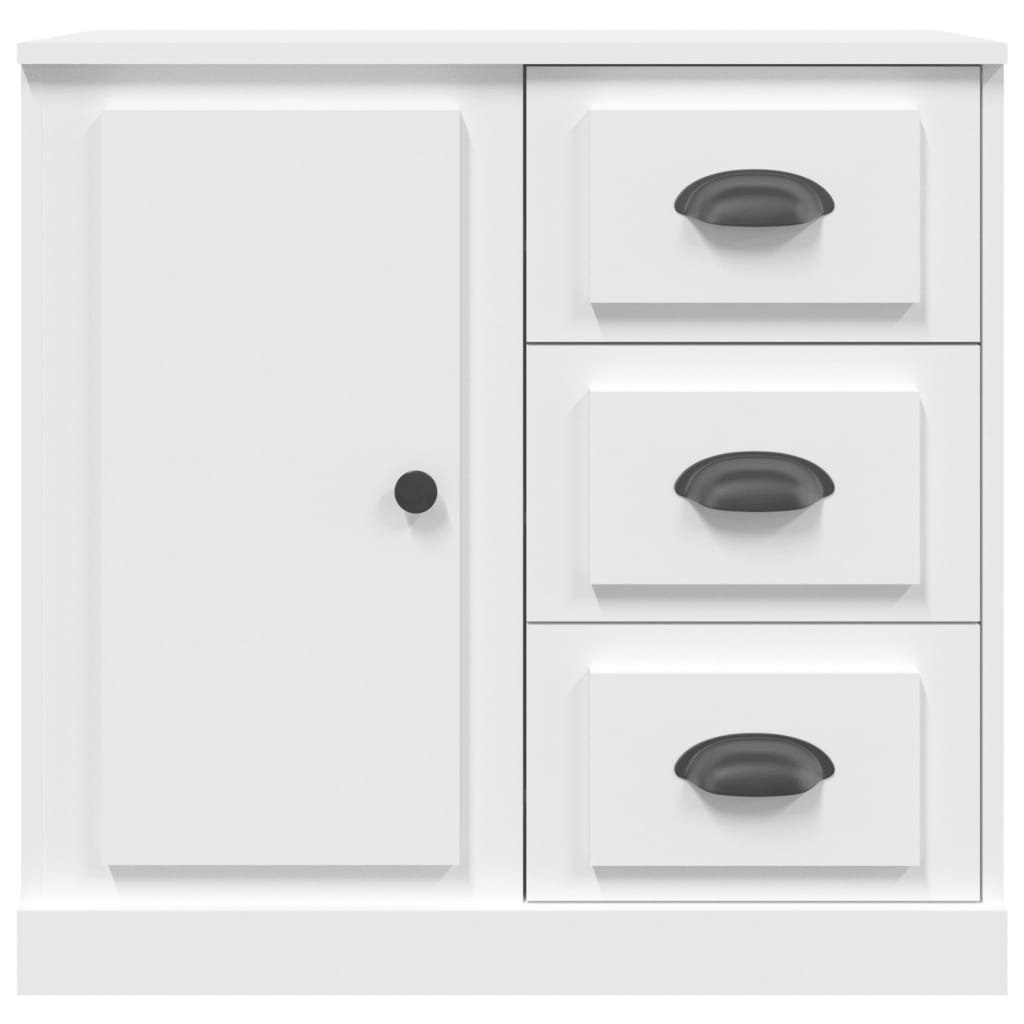 Συρταριέρες 2 τεμ. Λευκές από Επεξεργασμένο Ξύλο