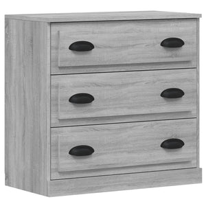Ντουλάπι 3 τεμ. Γκρι Sonoma από Επεξεργασμένο Ξύλο