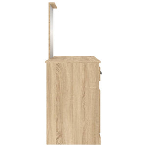 Μπουντουάρ με Καθρέφτη Sonoma Δρυς 130x50x132,5 εκ.