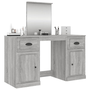 Μπουντουάρ με Καθρέφτη Γκρι Sonoma 130x50x132,5 εκ.