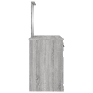 Μπουντουάρ με Καθρέφτη Γκρι Sonoma 130x50x132,5 εκ.