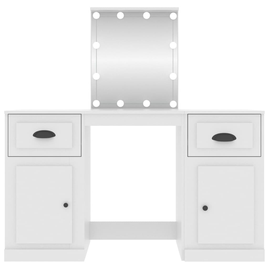 Μπουντουάρ με LED Λευκό 130 x 50 x 132,5 εκ.