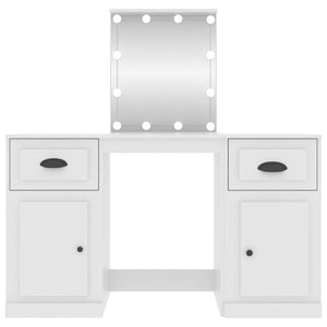 Μπουντουάρ με LED Λευκό 130 x 50 x 132,5 εκ.