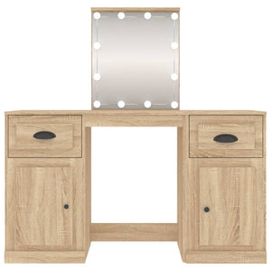 Μπουντουάρ με LED Sonoma Δρυς 130 x 50 x 132,5 εκ.