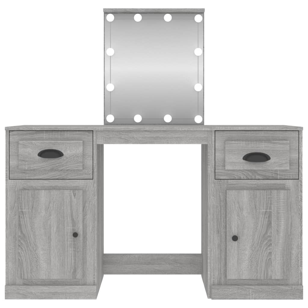Μπουντουάρ με LED Γκρι Sonoma 130x50x132,5 εκ.