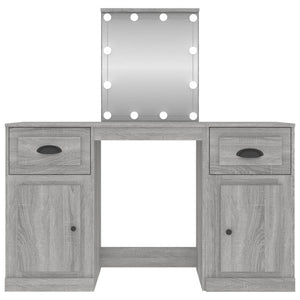 Μπουντουάρ με LED Γκρι Sonoma 130x50x132,5 εκ.