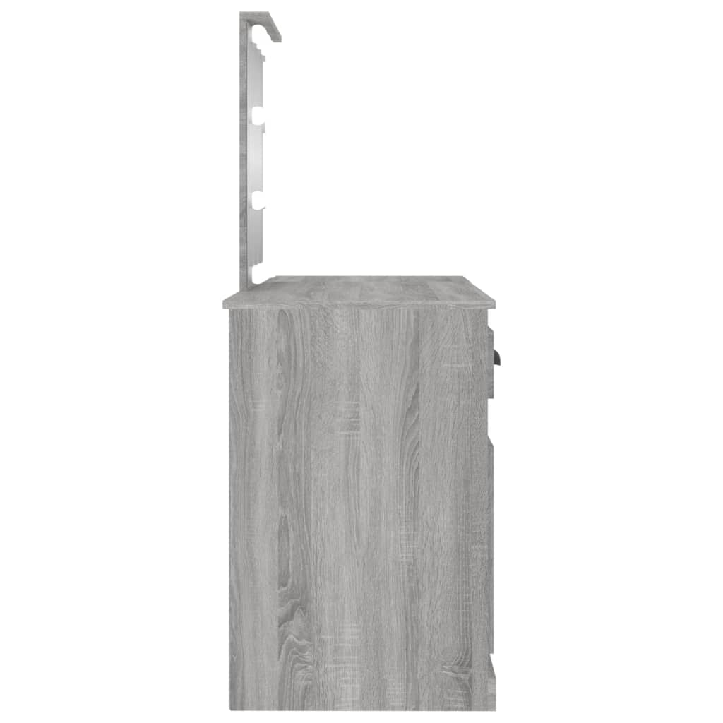 Μπουντουάρ με LED Γκρι Sonoma 130x50x132,5 εκ.