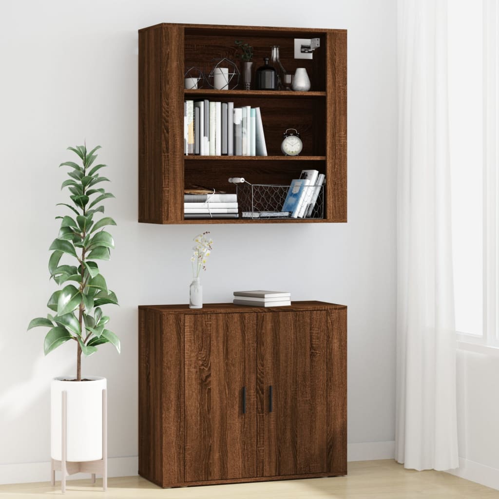 Ντουλάπι Καφέ Δρυς από Επεξεργασμένο Ξύλο