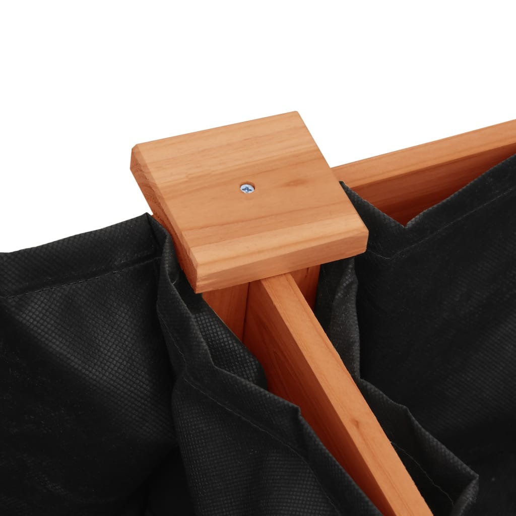 Γλάστρα με Επένδυση Καφέ 161x45x76 εκ. από Μασίφ Ξύλο Ελάτης