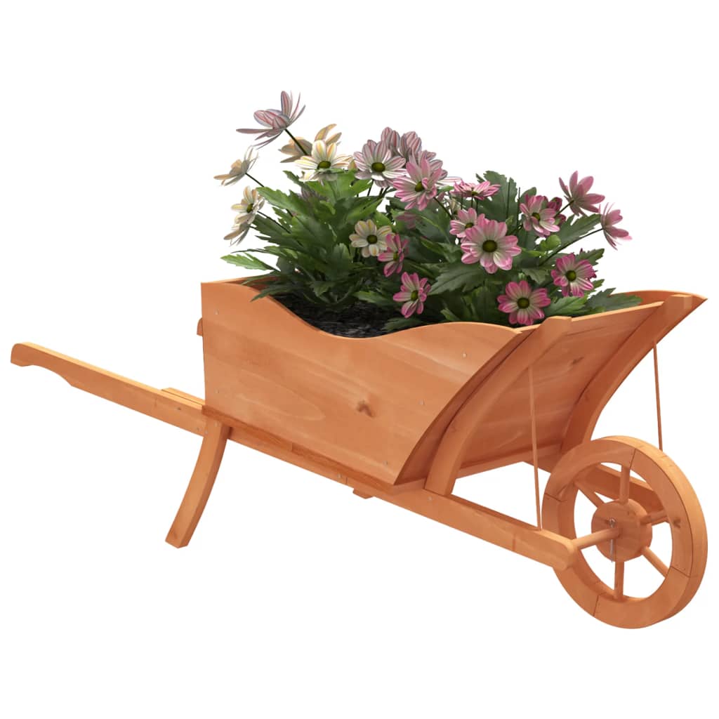Ζαρντινιέρα Καρότσι 128 x 45,5 x 43 εκ. από Μασίφ ξύλο Ελάτης
