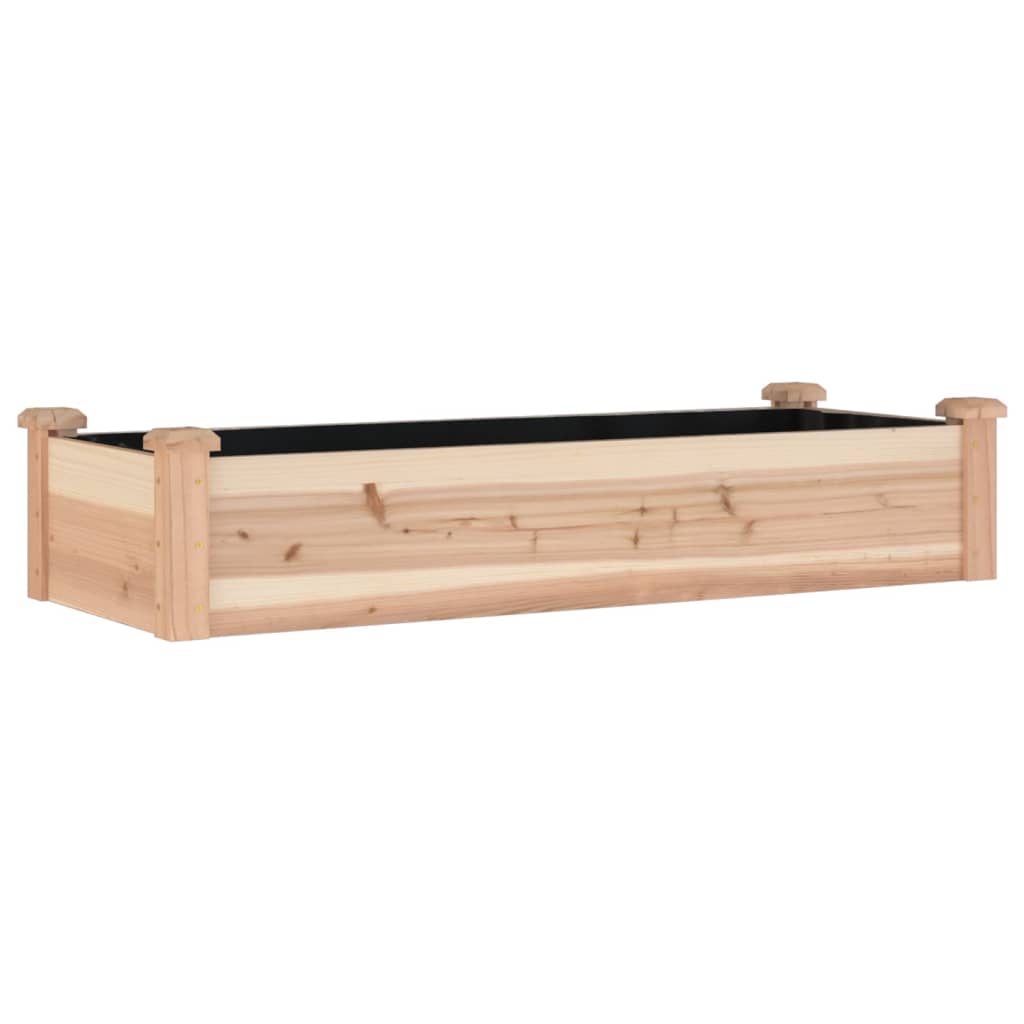 Ζαρντινιέρα Υπερυψ. με Επένδυση 120x45x25 εκ. Μασίφ Ξύλο Ελάτης