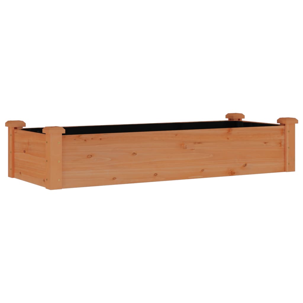 Ζαρντινιέρα Υπερυψ. με Επένδυση Καφέ 120x45x25 εκ. Μασίφ Ελάτη