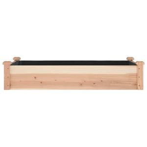 Ζαρντινιέρα Υπερυψ. με Επένδυση 120x60x25 εκ. Μασίφ Ξύλο Ελάτης