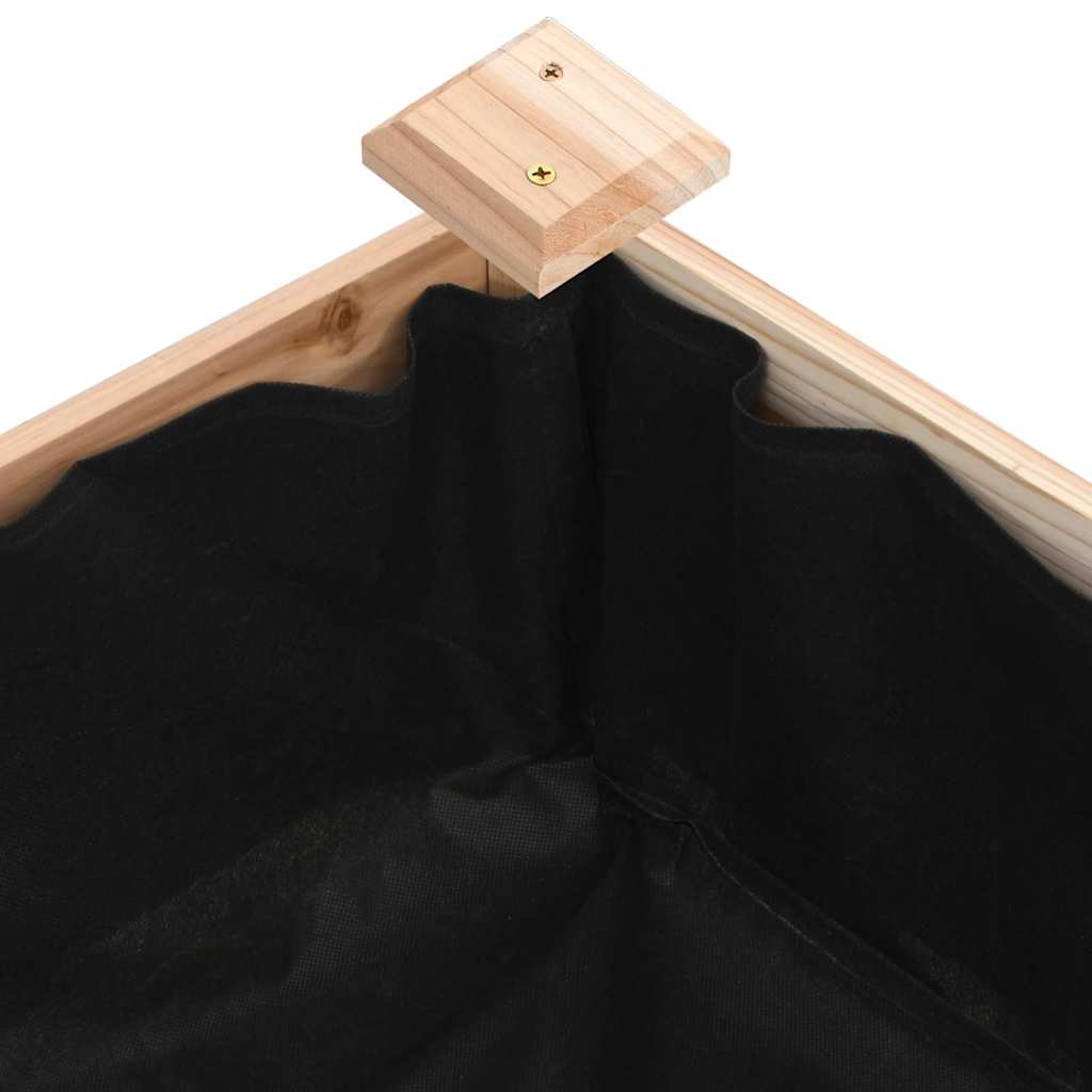 Ζαρντινιέρα Υπερυψ. με Επένδυση 120x60x25 εκ. Μασίφ Ξύλο Ελάτης