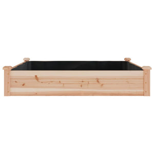 Ζαρντινιέρα Υπερυψ. με Επένδυση 120x120x25εκ. Μασίφ Ξύλο Ελάτης