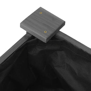 Ζαρντινιέρα Υπερυψ. με Επένδυση Γκρι 240x60x25 εκ. Μασίφ Ελάτη