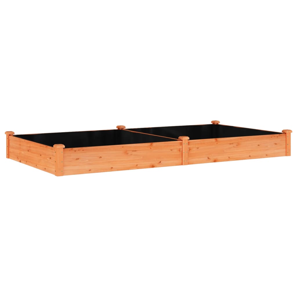 Ζαρντινιέρα Υπερυψ. με Επένδυση Καφέ 240x120x25 εκ. Μασίφ Ελάτη