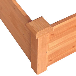 Ζαρντινιέρα Υπερυψωμένη Καφέ 120x120x56 εκ. Μασίφ Ξύλο Ελάτης