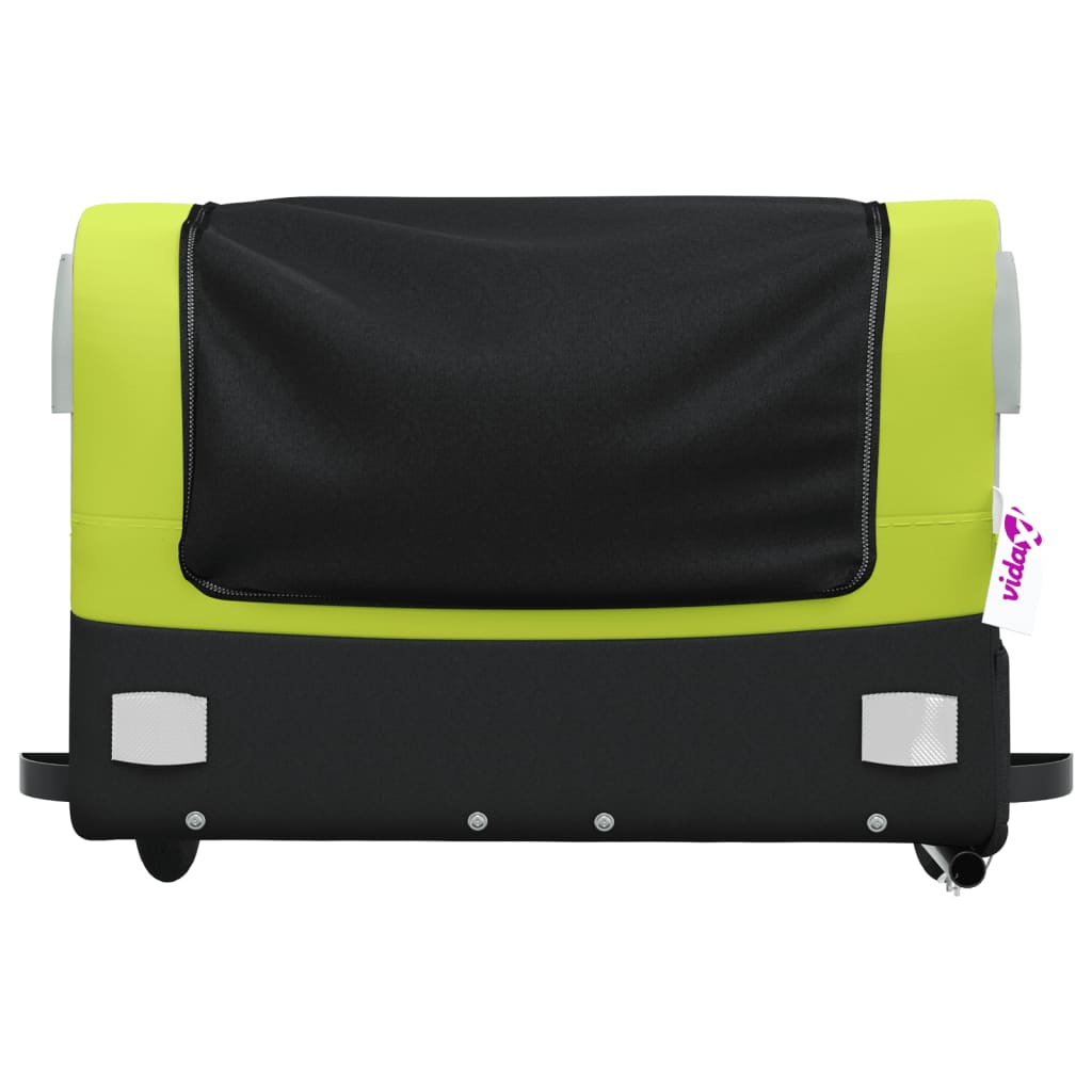 Τρέιλερ Ποδηλάτου Μαύρο και Πράσινο 45 Κιλά από Σίδερο