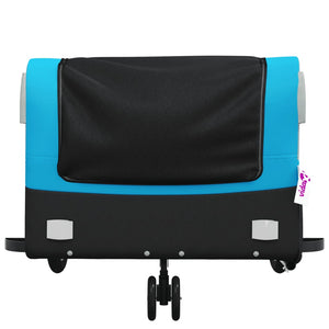 Τρέιλερ Ποδηλάτου Μαύρο και Μπλε 45 Κιλά από Σίδερο