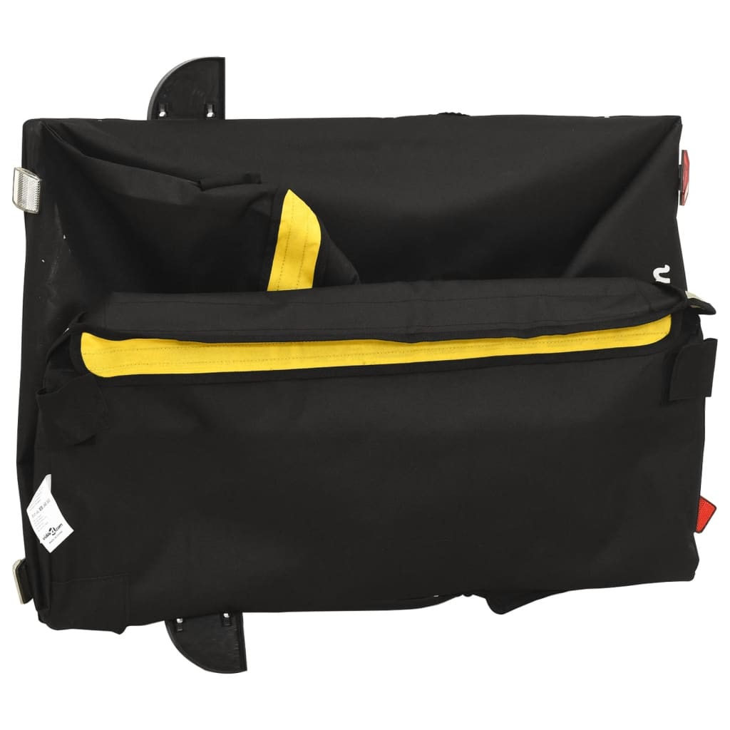 Τρέιλερ Ποδηλάτου Μαύρο και Κίτρινο 45 Κιλά από Σίδερο - Pakobazaar