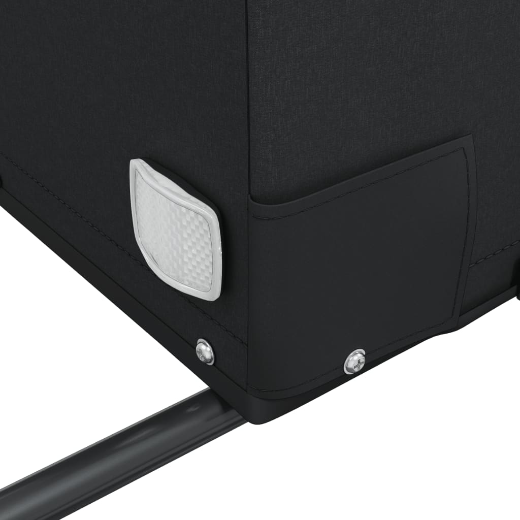 Τρέιλερ Ποδηλάτου Μαύρο και Πορτοκαλί 45 Κιλά από Σίδερο