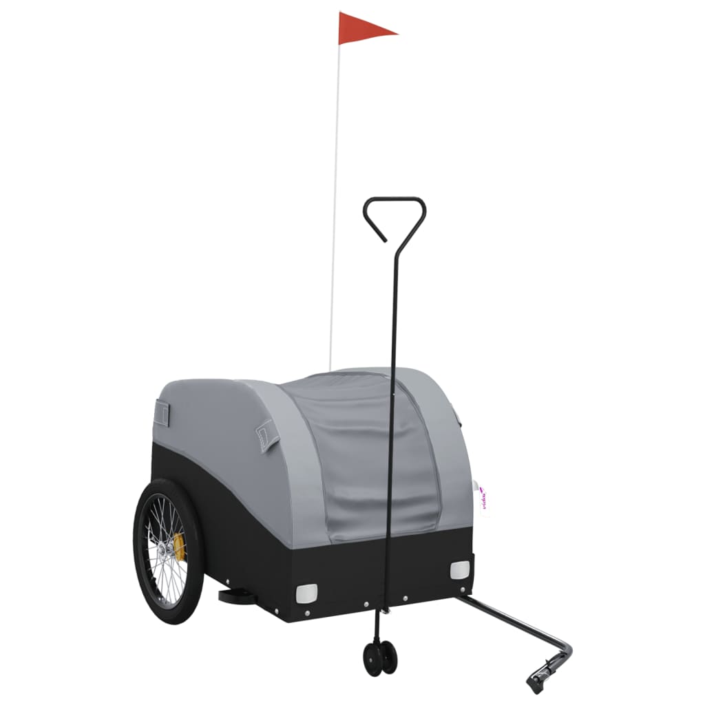 Τρέιλερ Ποδηλάτου Μαύρο και Γκρι 45 Κιλά από Σίδερο