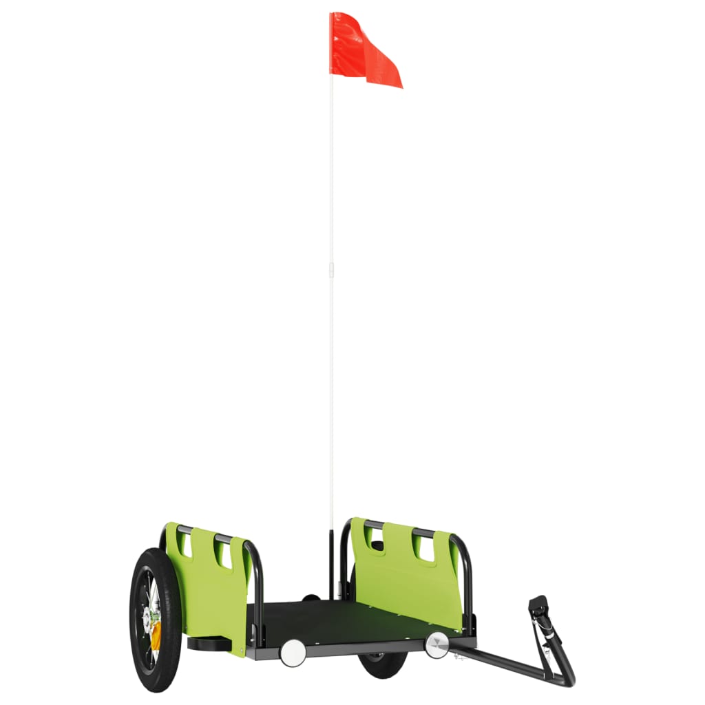 Τρέιλερ Ποδηλάτου Πράσινο Ύφασμα Oxford/Σίδηρο