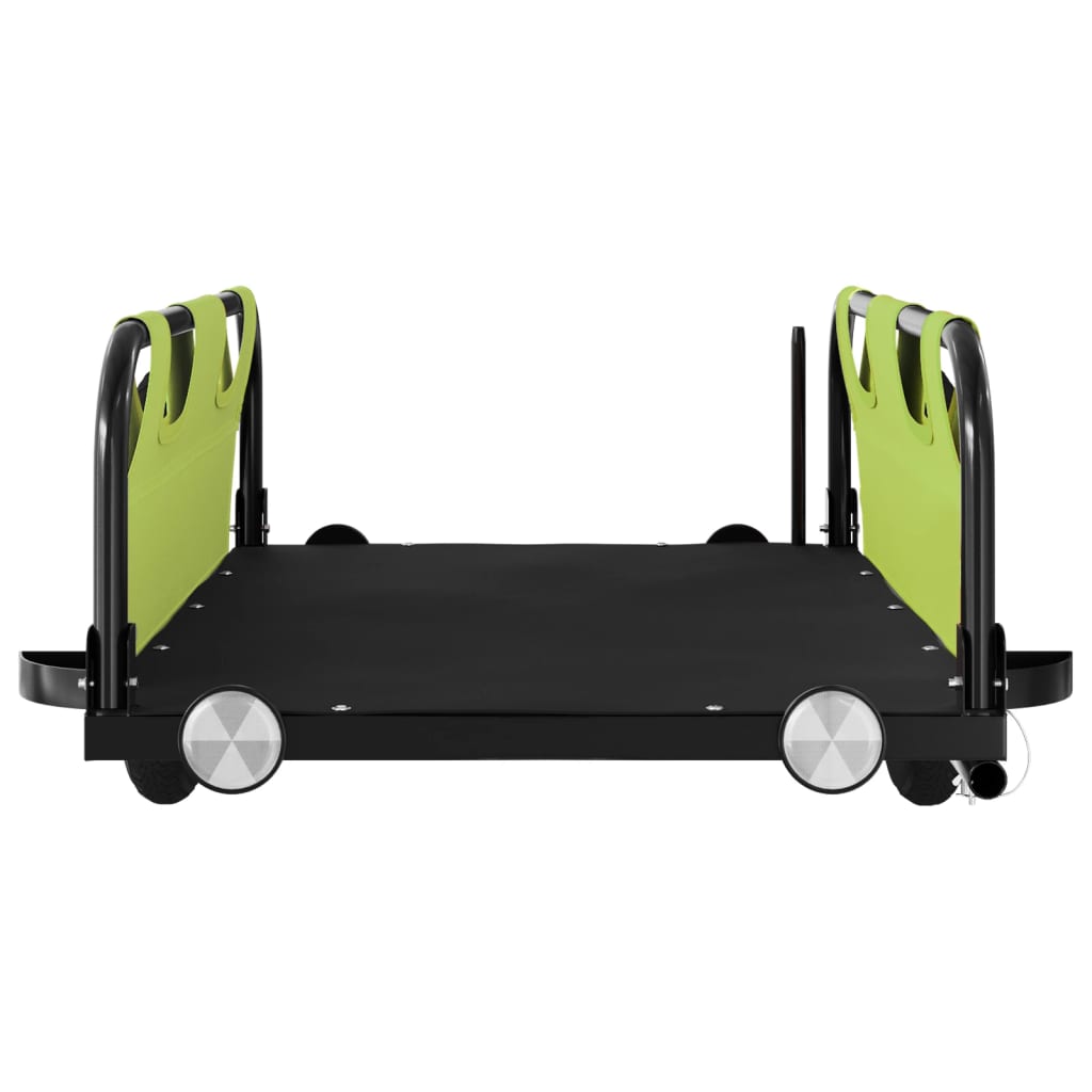 Τρέιλερ Ποδηλάτου Πράσινο Ύφασμα Oxford/Σίδηρο