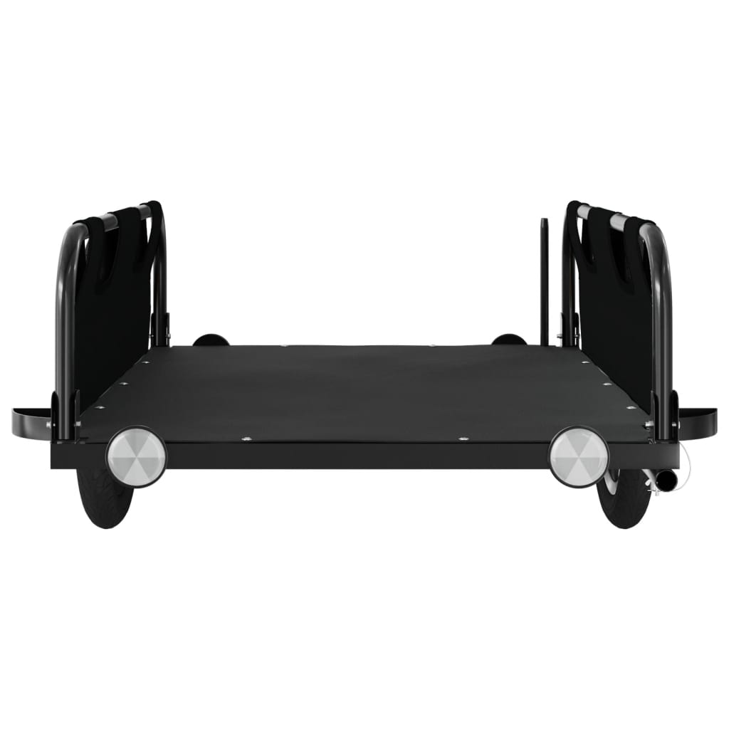 Τρέιλερ Ποδηλάτου Μαύρο Ύφασμα Oxford/Σίδηρος - Pakobazaar