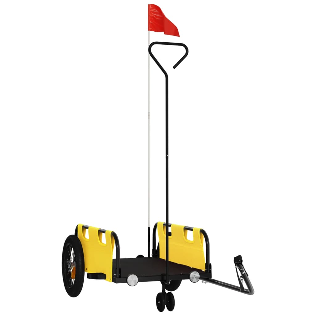 Τρέιλερ Ποδηλάτου Κίτρινο Ύφασμα Oxford/Σίδηρο