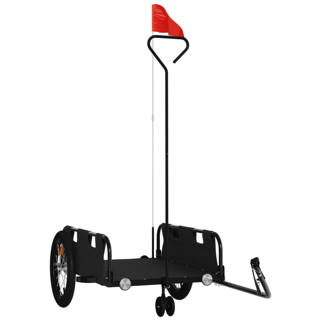 Τρέιλερ Ποδηλάτου Μαύρο Ύφασμα Oxford/Σίδηρος