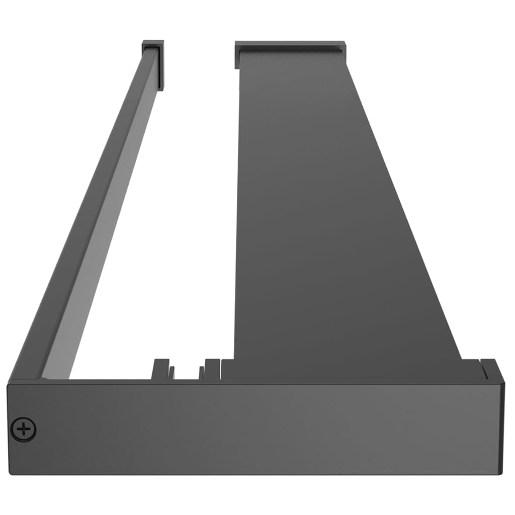 Διαχωριστικό Ντους με Ράφι Μαύρο 80x195 εκ. Γυαλί ESG&Αλουμίνιο