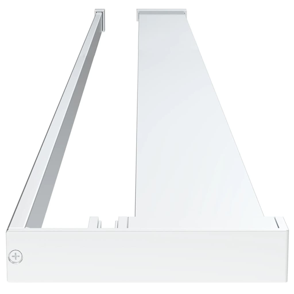 Διαχωριστικό Ντους με Ράφι Χρωμέ 115x195 εκ Γυαλί ESG&Αλουμίνιο