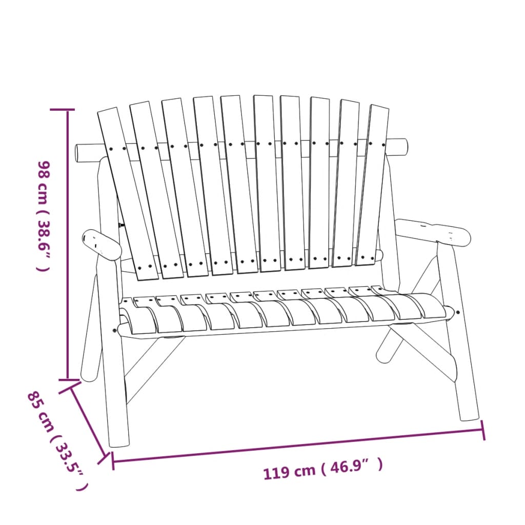 Σαλόνι Κήπου Σετ 5 Τεμαχίων από Μασίφ Ξύλο Ελάτης